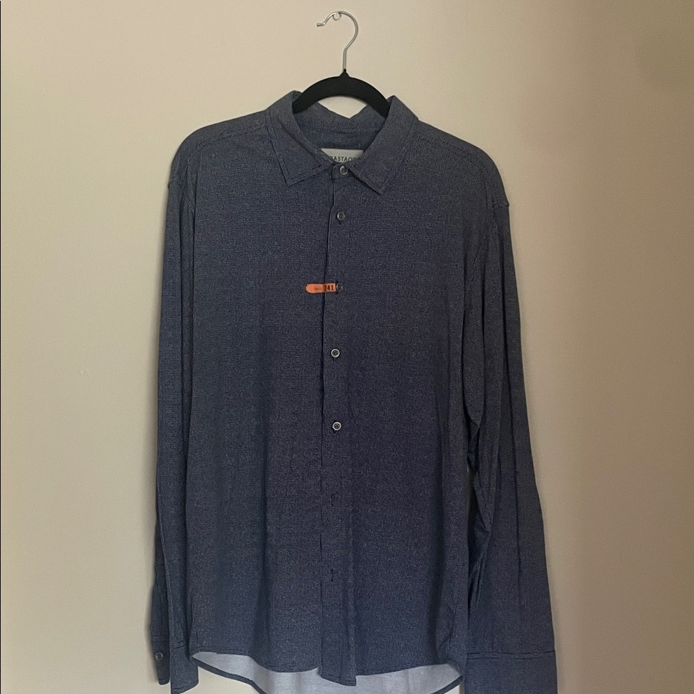 Classic Navy Button-Down Shirt for Men